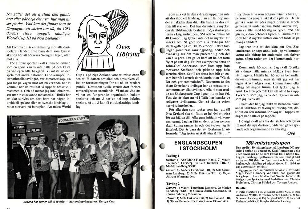 Dart Sverige Nr 10 1980   Oves H(ö)rna