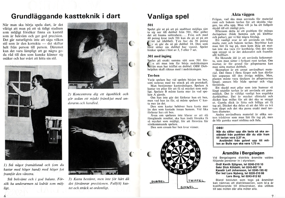 Dart Sverige Nr 6 1979   Kastteknik