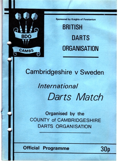 Cambridgeshire v Sweden 1976