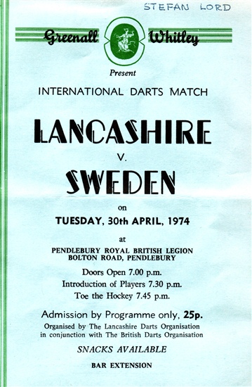 Lancashire v Sweden 1974